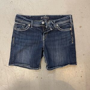 Stylish Silver Blue Denim Shorts